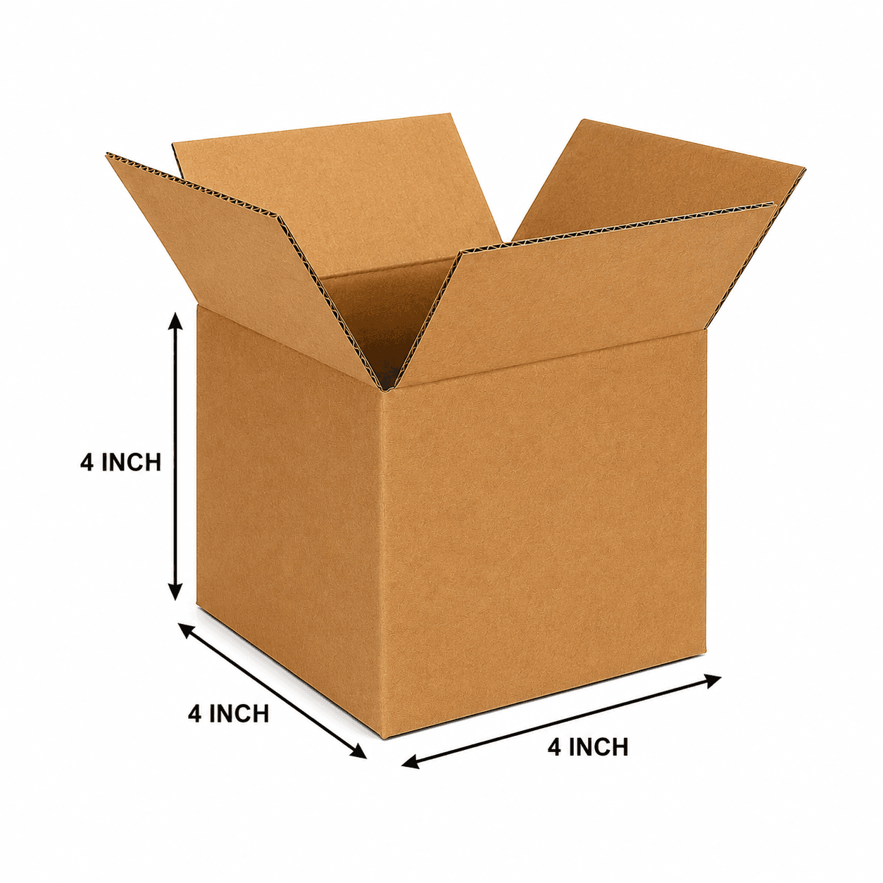 BROWN BOXS 4X4X4 INCHS 3 PLY