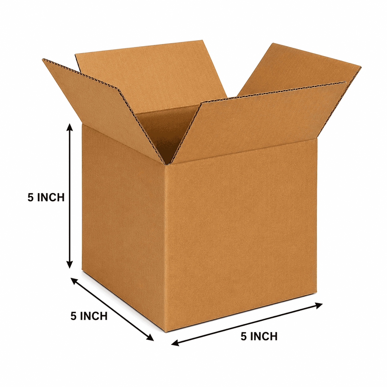 BROWN BOX 5x5x5 INCHS 3 PLY