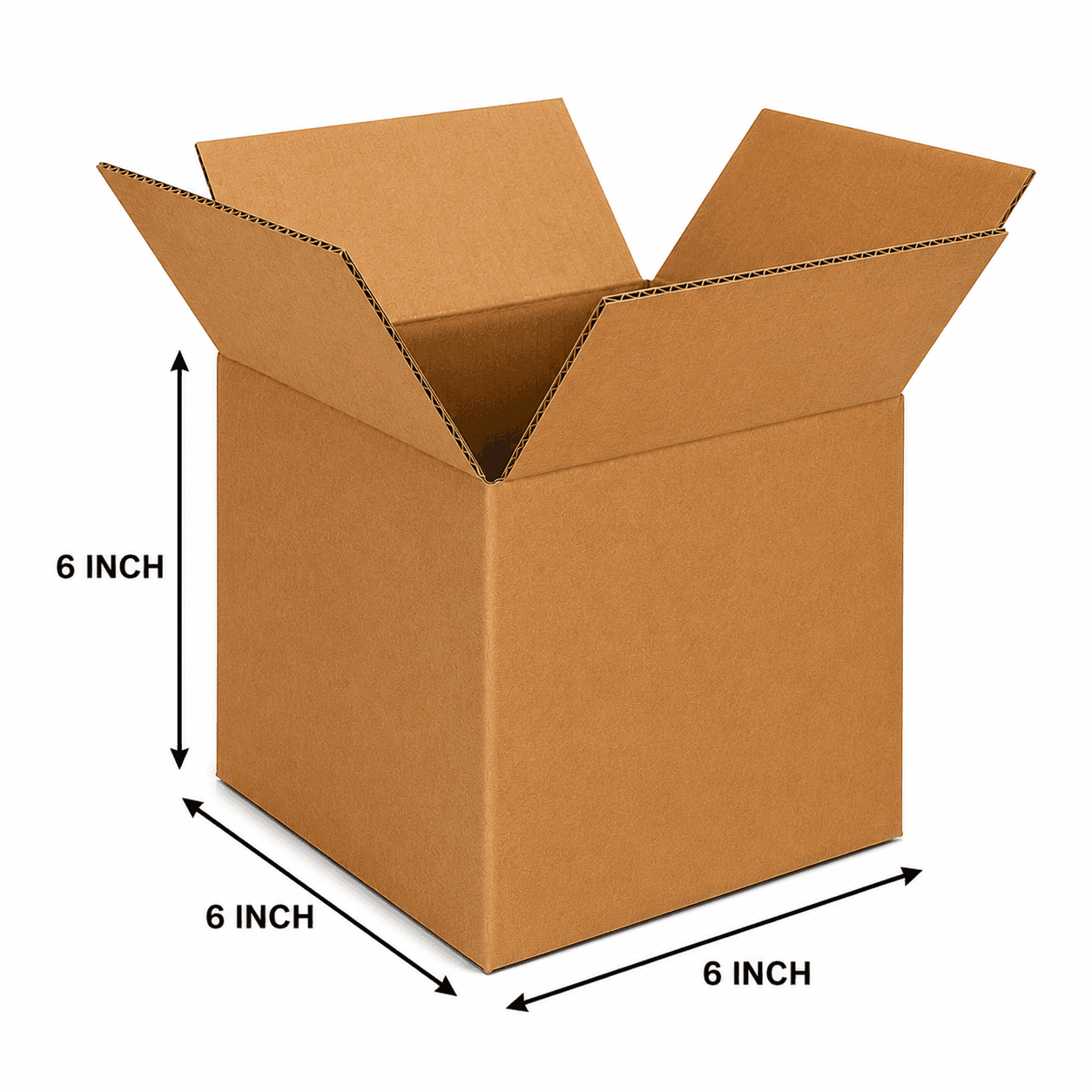 BROWN BOXES 6X6X6 INCHS 3 PLY