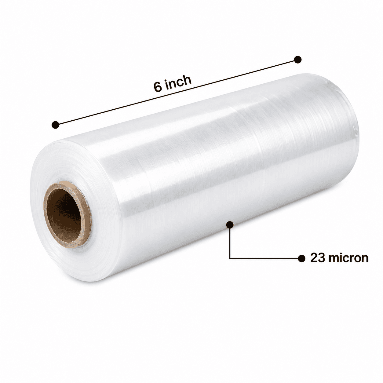 STRETCH FILM SMALL ROLL 6 INCH 23 MICRON