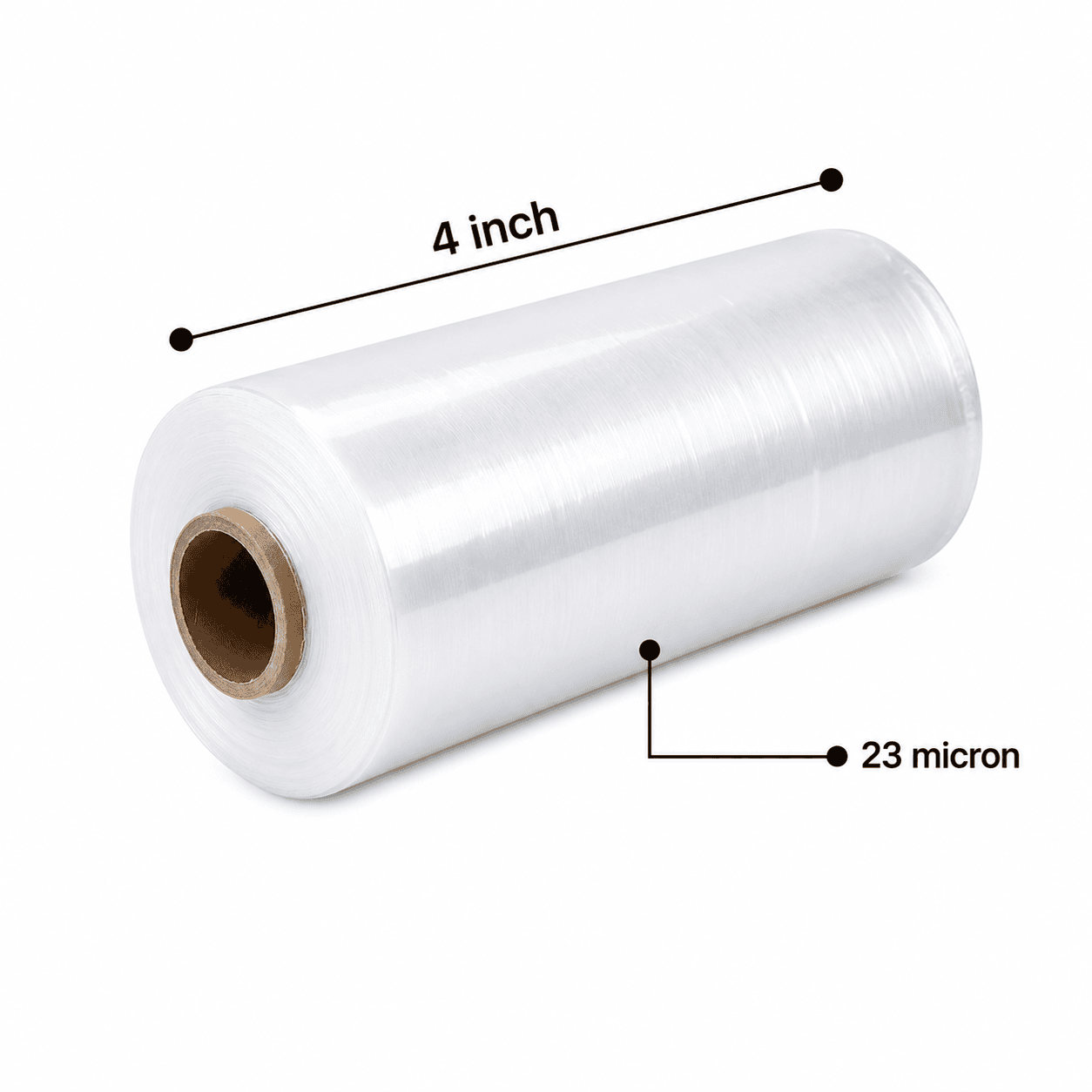 STRETCH FILM SMALL ROLL 4 INCH 23 MICRON