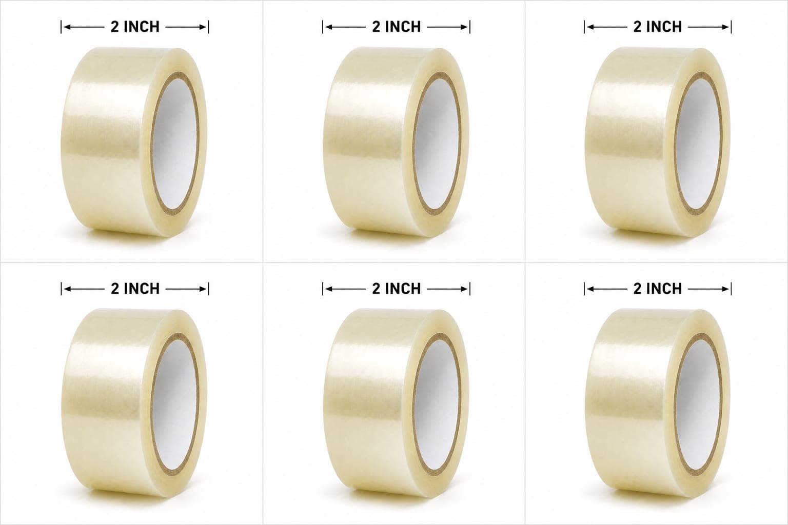 TRANSPARENT TAPE 2 INCH 65 METERS 6 PICS 42 MICRON