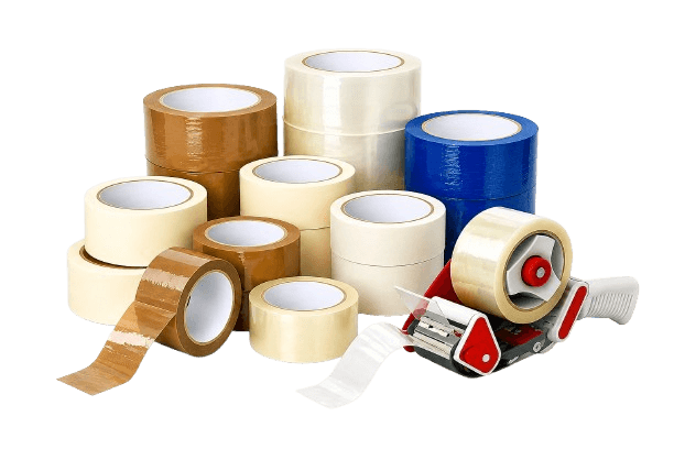 Brown packing tape, clear BOPP tape, masking tape and tape dispenser — wholesale tapes Hyderabad